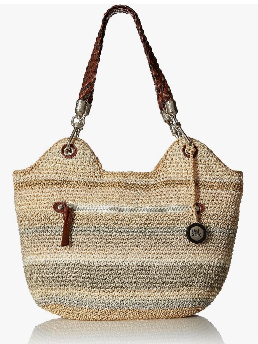The Sak NEW!!!! Indio Crochet Satchel, Sand Stripe NWOT!!!!! - Picture 9 of 9